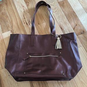Purple Zip Close Bag with Tassel 💼